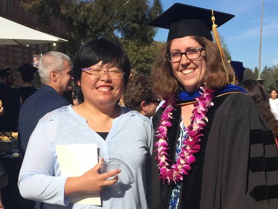  2018 Courtney doctoral hooding with Yi-Pei