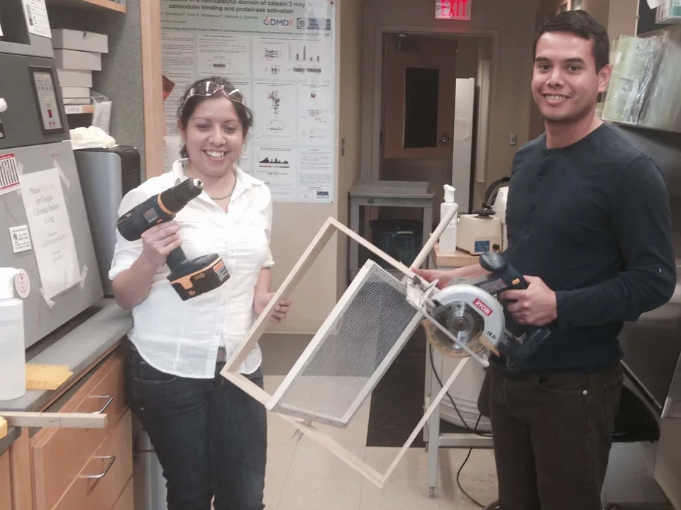 Joana Capote and Leo Martinez wire mesh